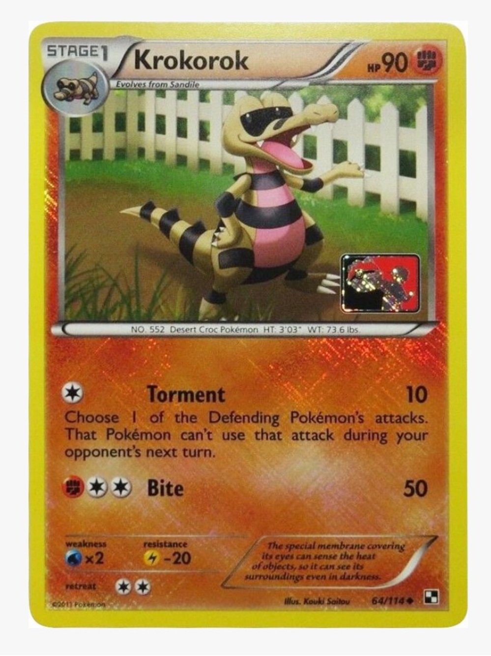 Krokorok 64/114 League & Championship Cards Pokemon Trading Card